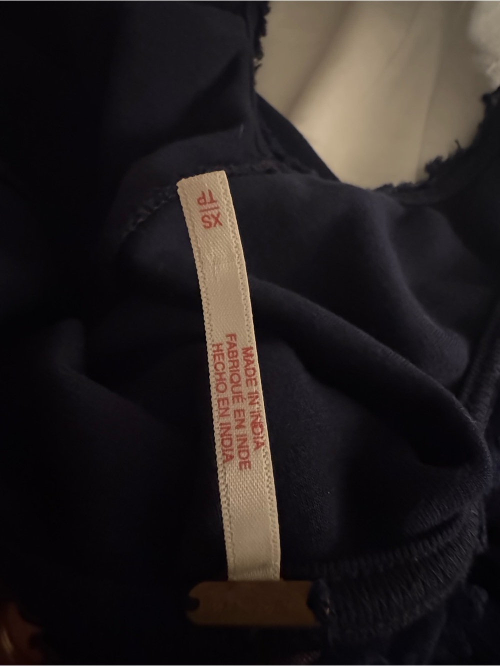 Free People Navy Ruffle Tank Dress - Picture 3 of 4